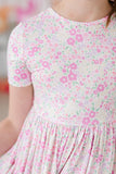 Blooming Beauty S/S Pocket Twirl Dress - Aaria Tees Aaria Tees