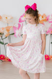 Blooming Beauty S/S Pocket Twirl Dress - Aaria Tees Aaria Tees
