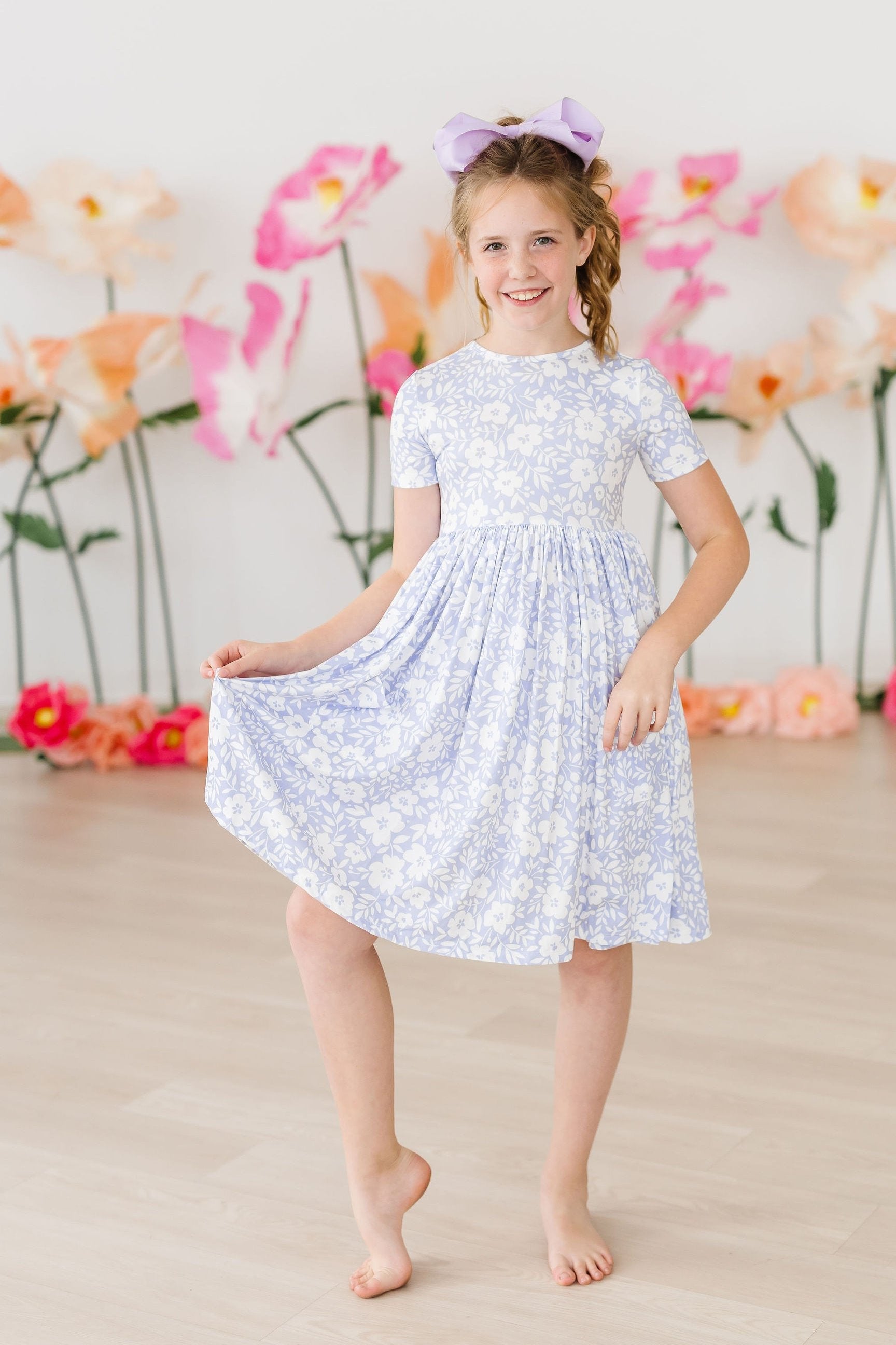 Blossom Bliss S/S Pocket Twirl Dress - Aaria Tees Aaria Tees