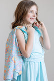 SALE Blue Retro Unicorns Satin Jacket - Aaria Tees Aaria Tees