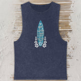 Stonewash Tank Top | Surfboard Graphic | Surf Humor - Aaria Tees Aaria Tees