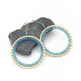 Blue Chalcedony Halo Earrings Aaria Tees