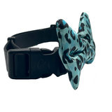 Blue Cheetah Print Dog Bow Tie Aaria Tees