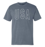 USA Collegiate Solid White (Front) - Aaria Tees Aaria Tees