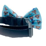Blue Poo Dog Bow Tie Aaria Tees