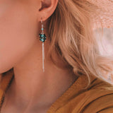 Iolite & Blue Apatite Silver Yoga Earrings Aaria Tees