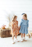Bluebell 3/4 Sleeve Ruffle Twirl Dress - Aaria Tees Aaria Tees