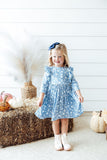 Bluebell 3/4 Sleeve Ruffle Twirl Dress - Aaria Tees Aaria Tees