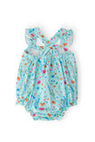 Bluebell Breeze Ruffle Cross Back Romper - Aaria Tees Aaria Tees
