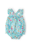 Bluebell Breeze Ruffle Cross Back Romper - Aaria Tees Aaria Tees