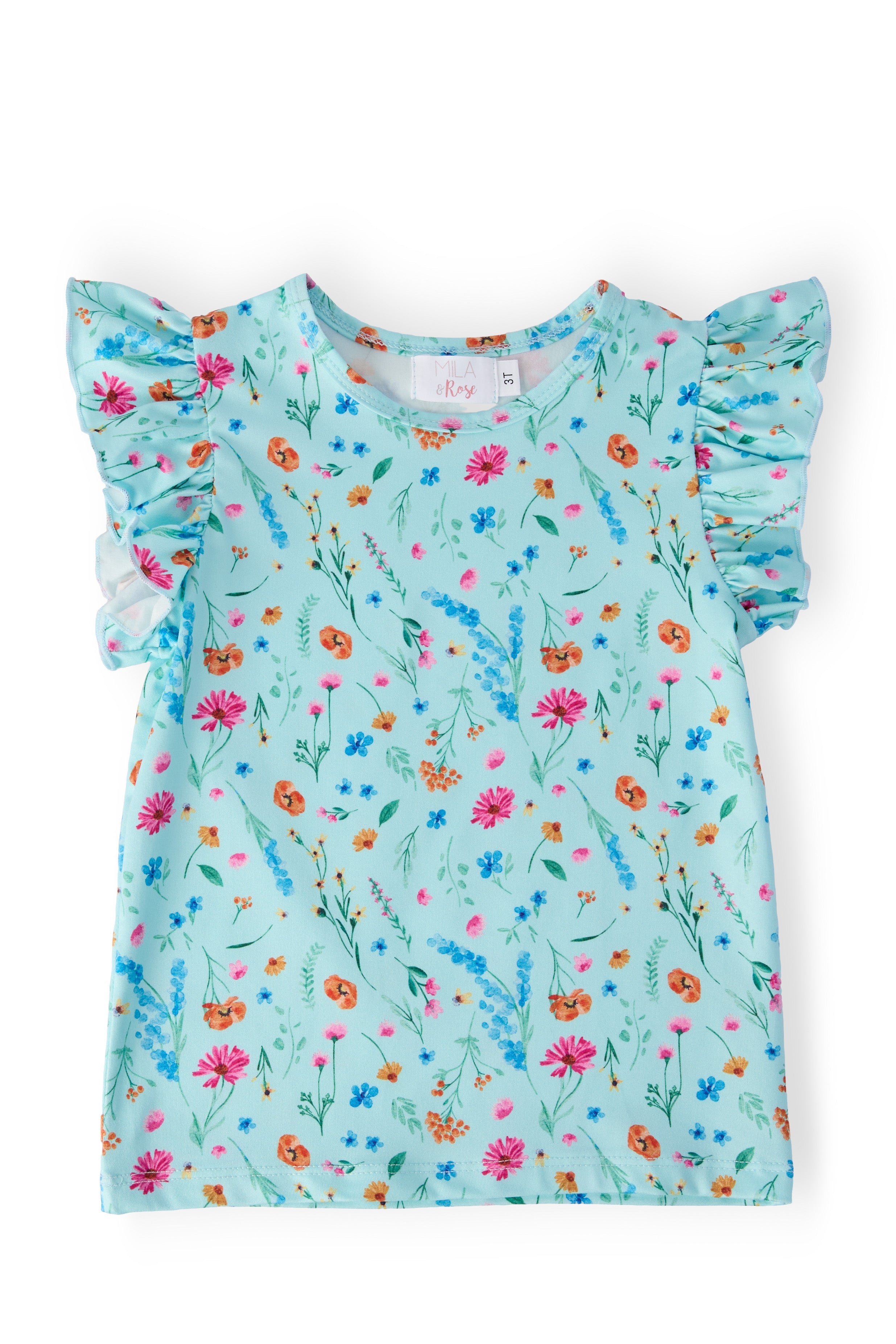 Bluebell Breeze S/S Ruffle Tee - Aaria Tees Aaria Tees