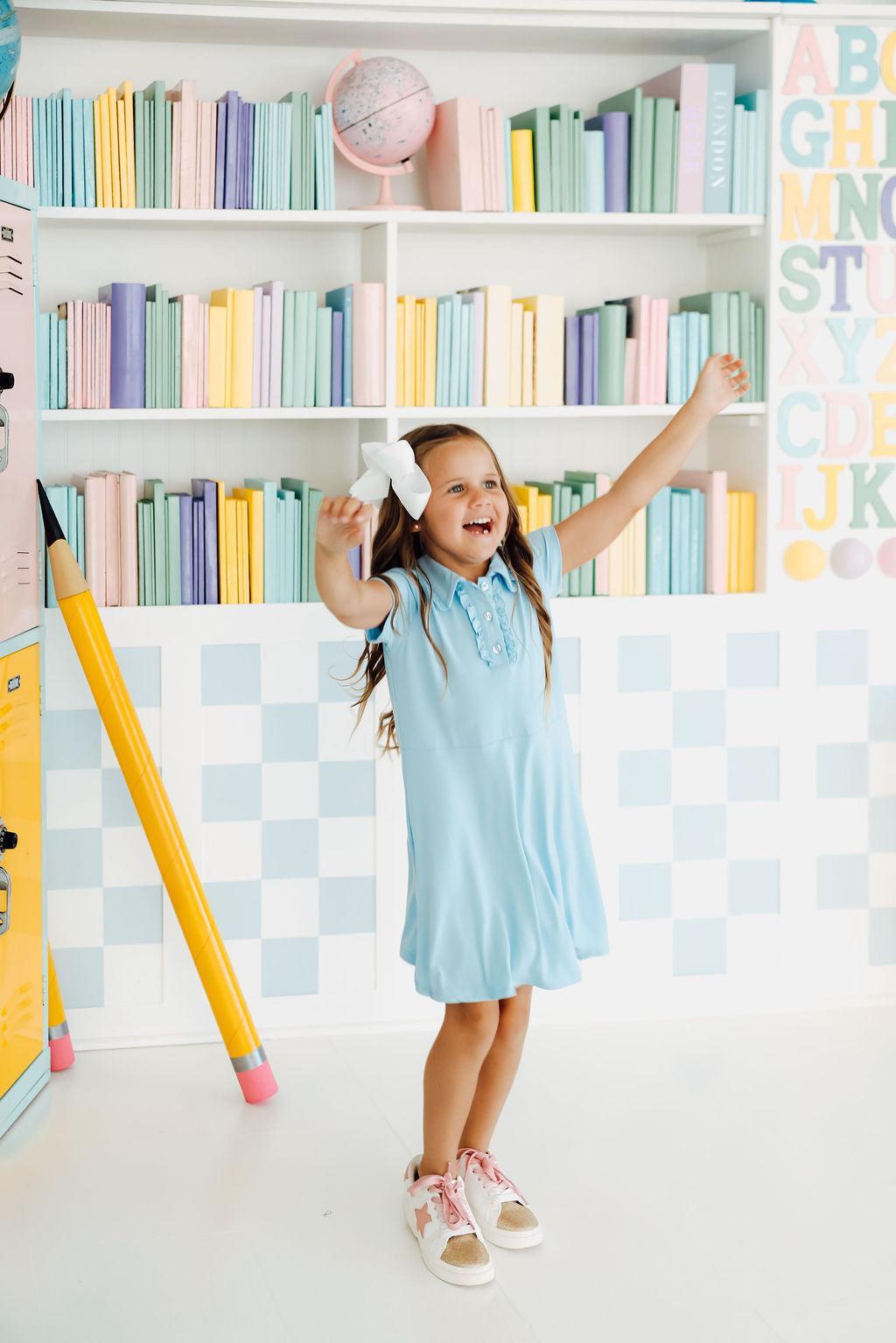 Bluebird S/S Polo Dress - Aaria Tees Aaria Tees