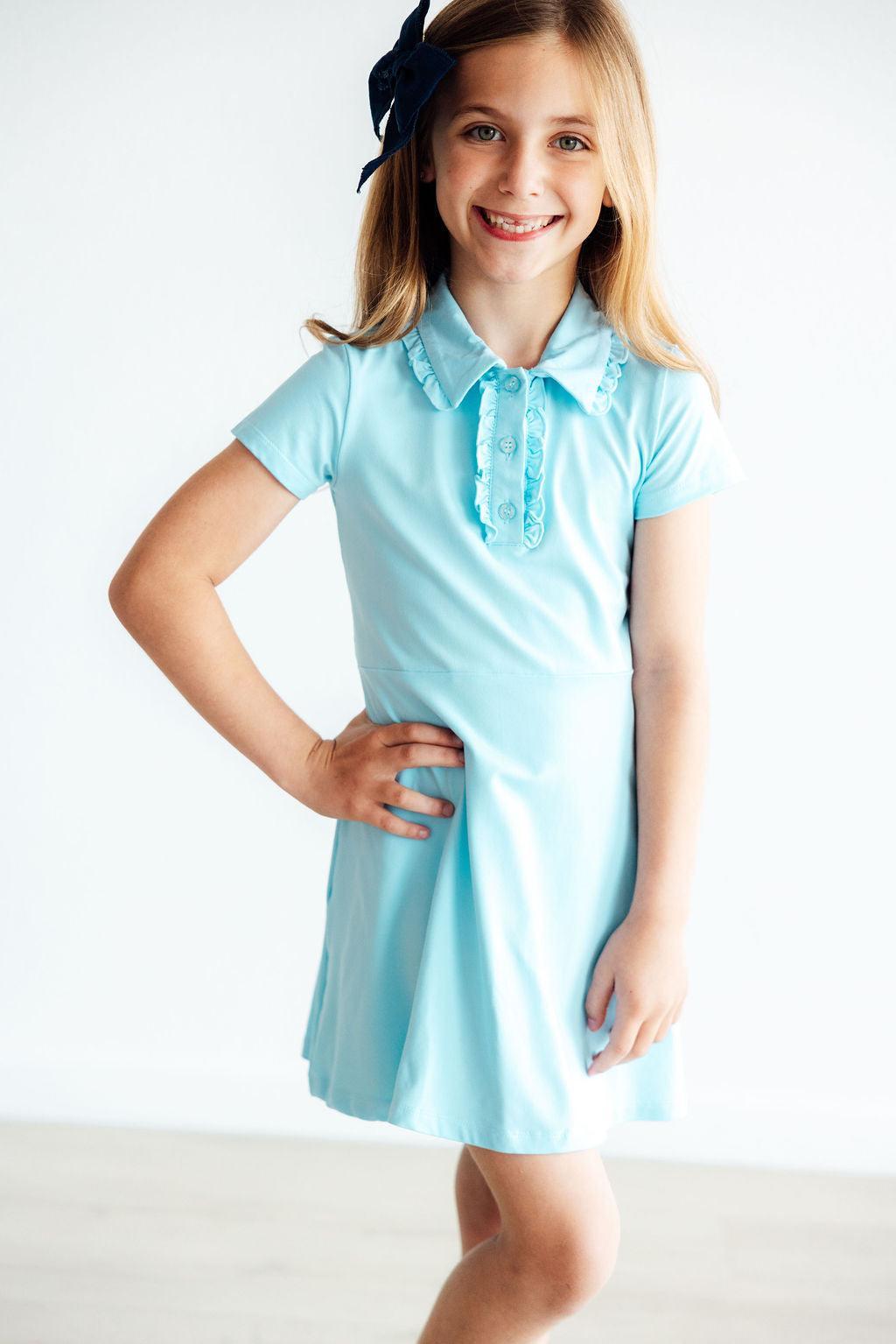 Bluebird S/S Polo Dress - Aaria Tees Aaria Tees