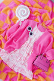 Blushing Bows 3/4 Sleeve Pocket Twirl Dress - Aaria Tees Aaria Tees