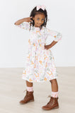Boho Bows 3/4 Sleeve Pocket Twirl Dress - Aaria Tees Aaria Tees