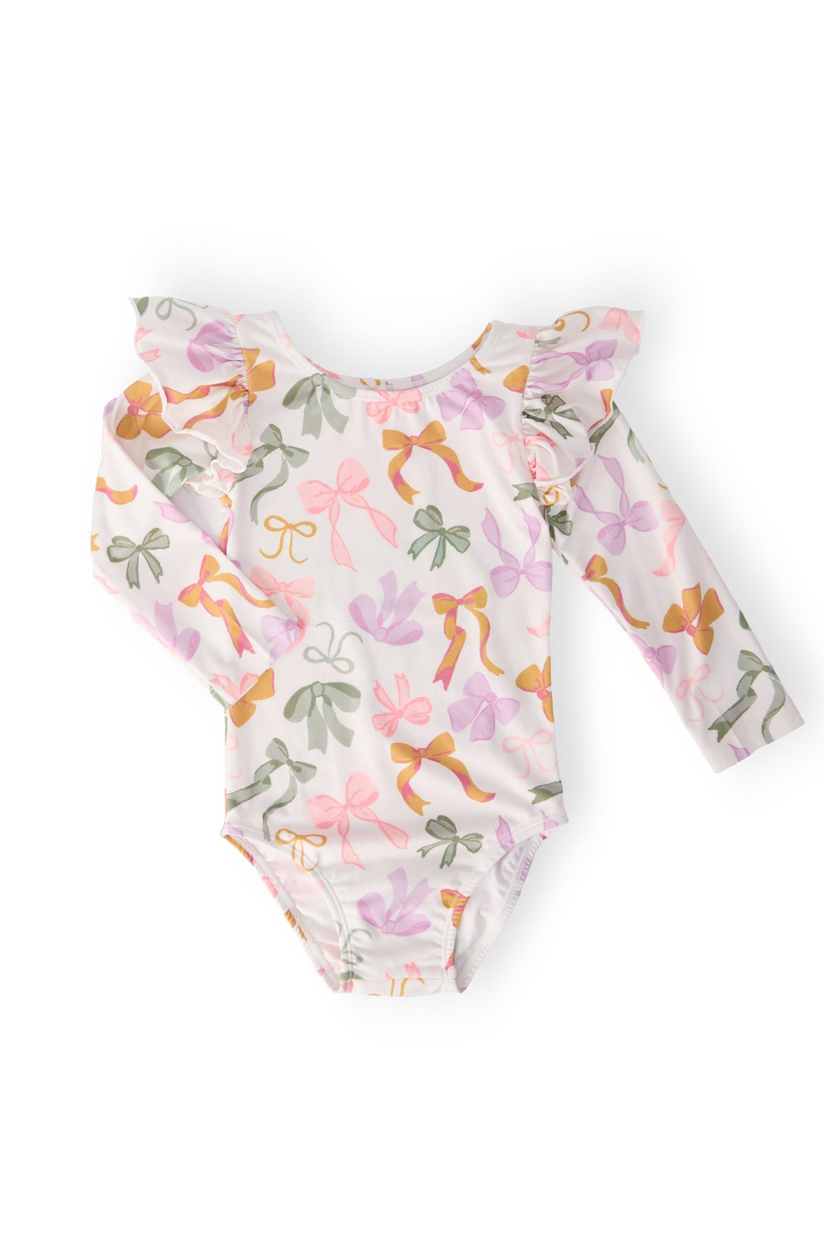 Boho Bows L/S Flutter Sleeve Leotard - Aaria Tees