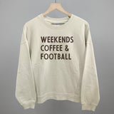 Weekends Coffee And Football Aaria Tees