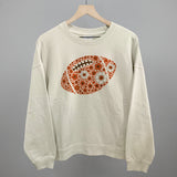 Floral Football Orange Aaria Tees