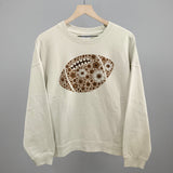 Floral Football Brown Aaria Tees