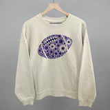 Floral Football Purple Aaria Tees