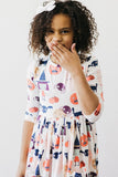 Boo Crew 3/4 Sleeve Pocket Twirl Dress - Aaria Tees Aaria Tees