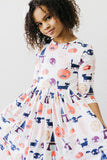 Boo Crew 3/4 Sleeve Pocket Twirl Dress - Aaria Tees Aaria Tees