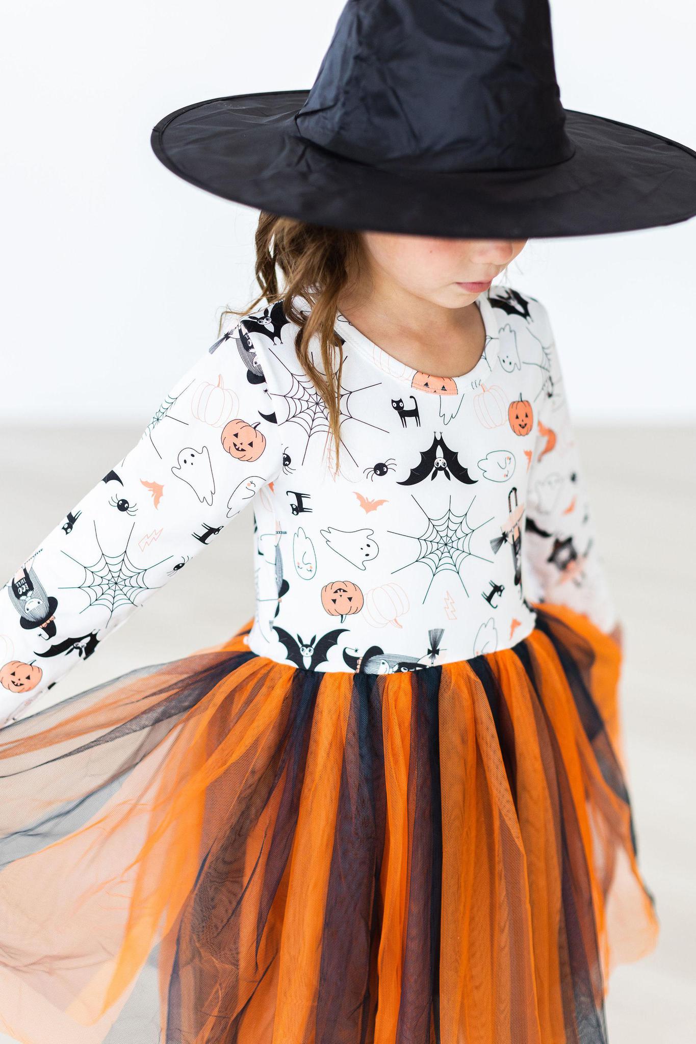 Boo-tiful Halloween L/S Tutu Dress - Aaria Tees Aaria Tees
