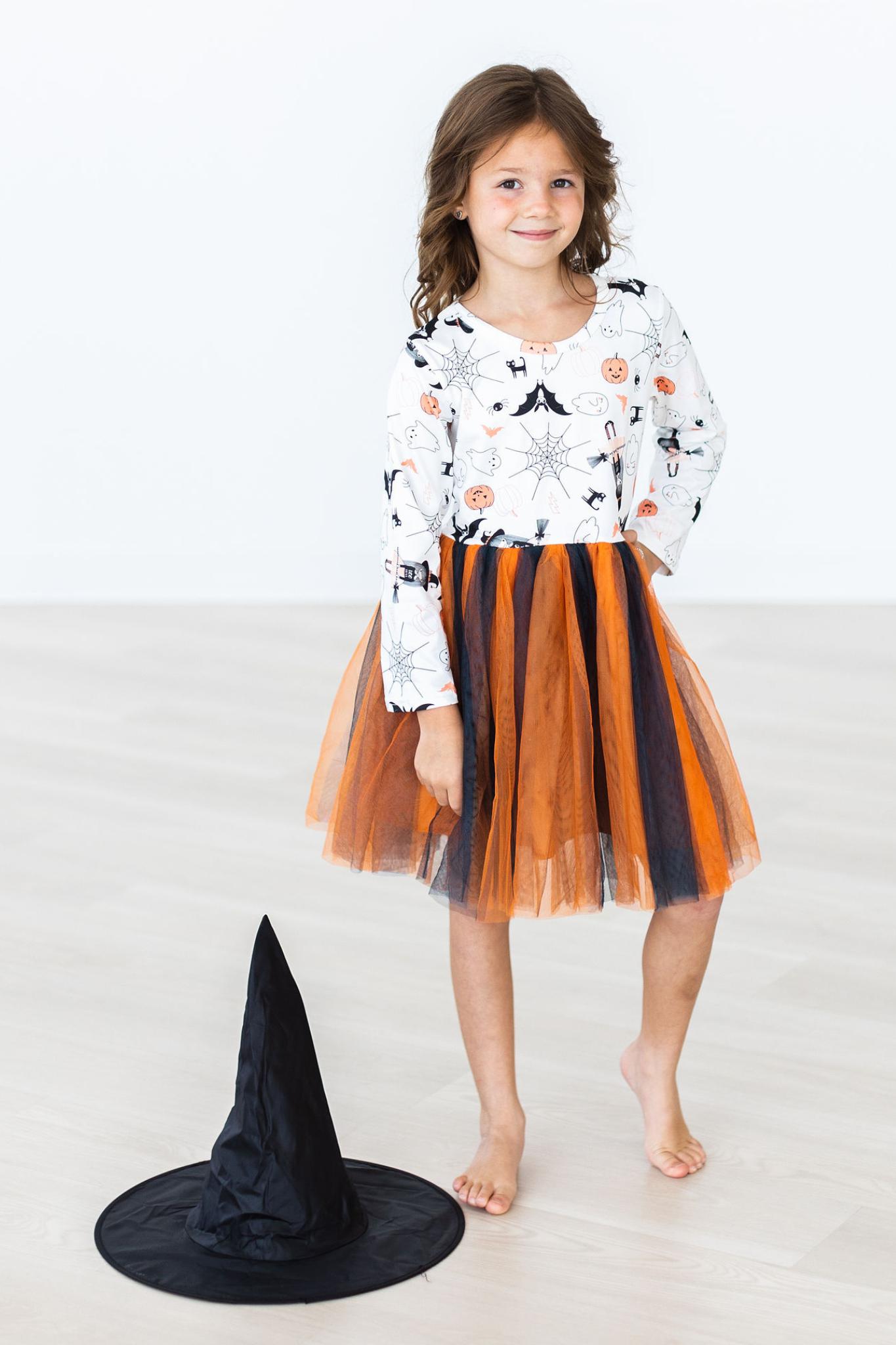 Boo-tiful Halloween L/S Tutu Dress - Aaria Tees Aaria Tees