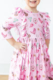 Boot Scootin' 3/4 Sleeve Ruffle Twirl Dress - Aaria Tees Aaria Tees