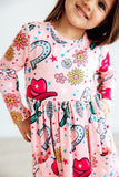 Boots & Bling L/S Pocket Twirl Dress - Aaria Tees Aaria Tees