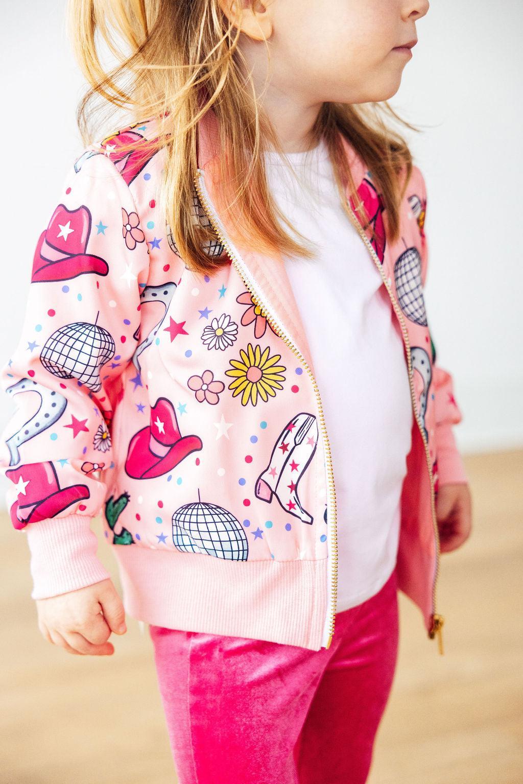 Boots & Bling Satin Jacket - Aaria Tees Aaria Tees