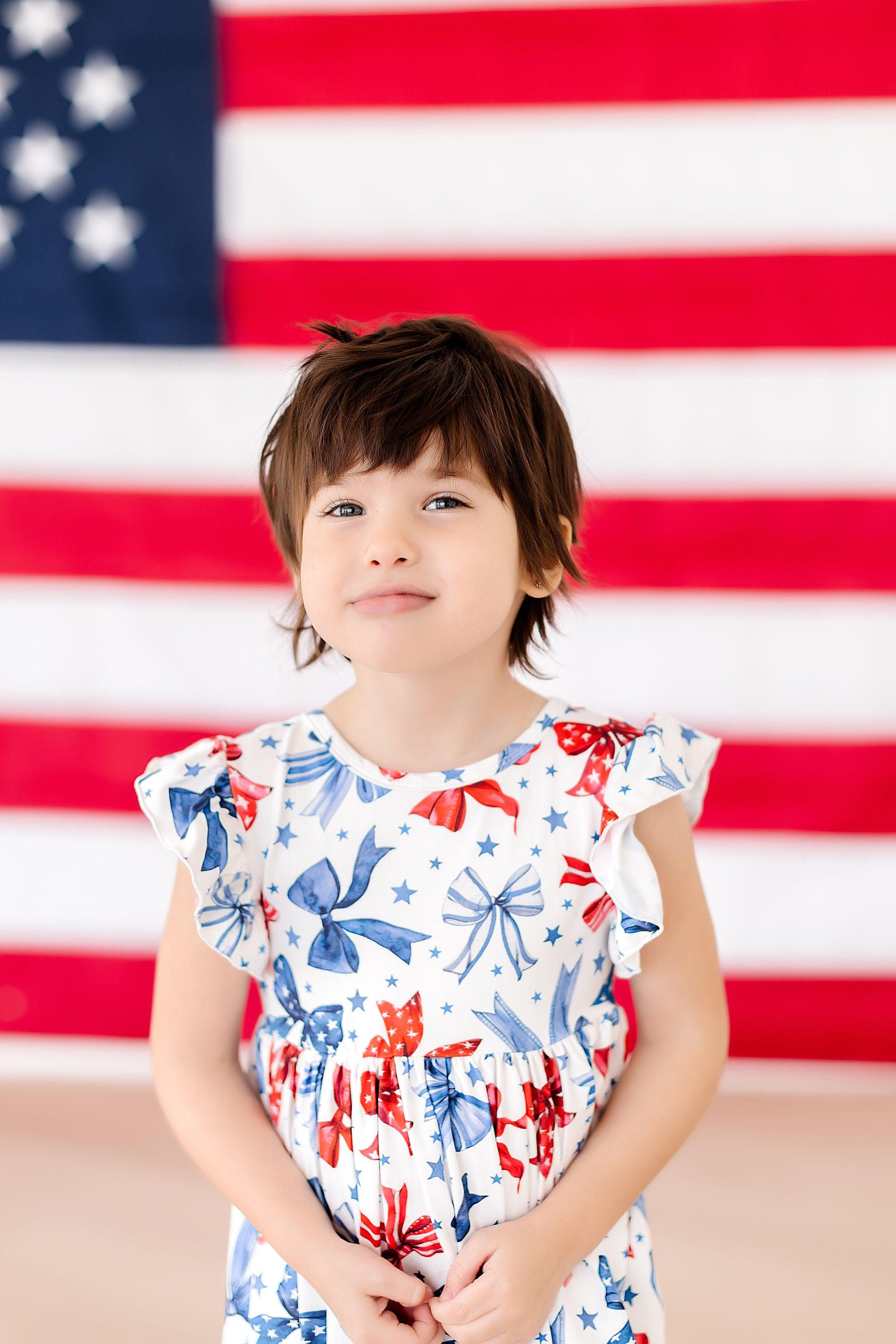 Born to Sparkle Flutter Sleeve Twirl Dress - Aaria Tees Aaria Tees