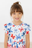 Born to Sparkle Flutter Sleeve Twirl Dress - Aaria Tees Aaria Tees
