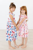 Born to Sparkle Flutter Sleeve Twirl Dress - Aaria Tees Aaria Tees