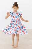 Born to Sparkle Flutter Sleeve Twirl Dress - Aaria Tees Aaria Tees