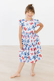 Born to Sparkle Flutter Sleeve Twirl Dress - Aaria Tees Aaria Tees