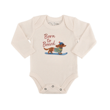 long sleeve graphic bodysuit | born to board - Aaria Tees Aaria Tees