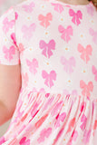 Bow Beauty S/S Pocket Twirl Dress - Aaria Tees Aaria Tees