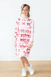 Bow La La L/S Pocket Twirl Dress - Aaria Tees Aaria Tees