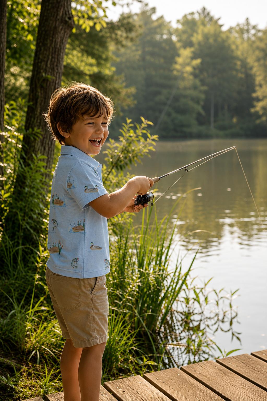 Boys Lake Day S/S Polo - Aaria Tees Aaria Tees