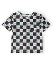 Boys Dino Checkers S/S Pocket Tee - Aaria Tees Aaria Tees