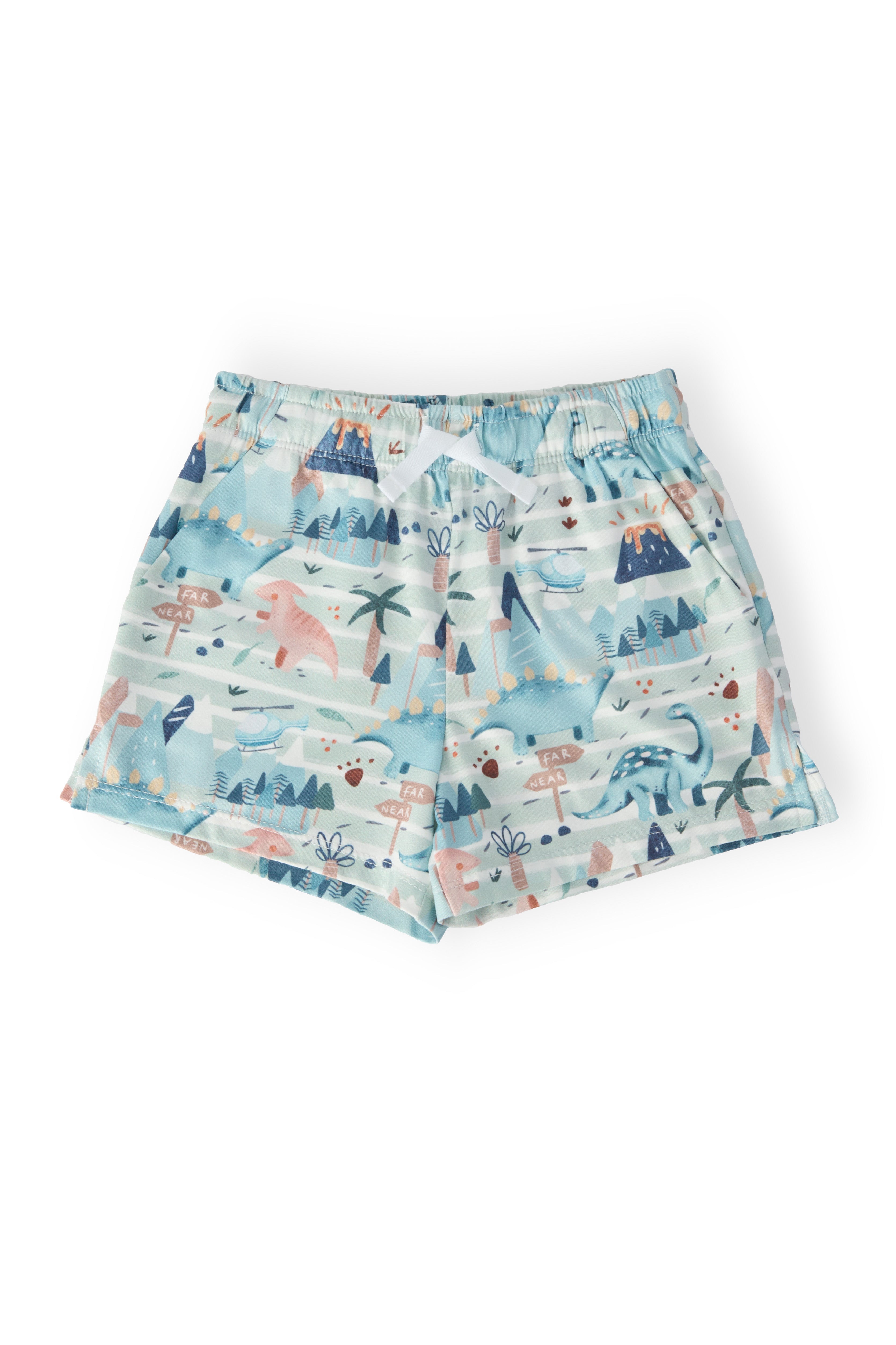 Boys Dino Tracks Play Shorts - Aaria Tees Aaria Tees