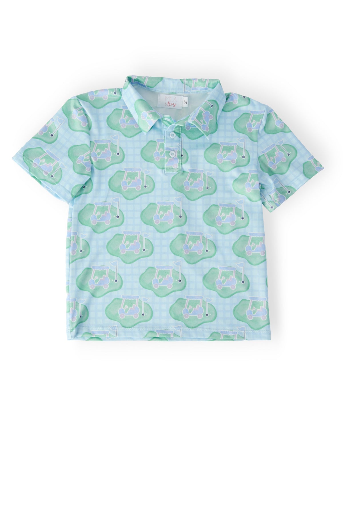Boys He's on the Green S/S Polo - Aaria Tees