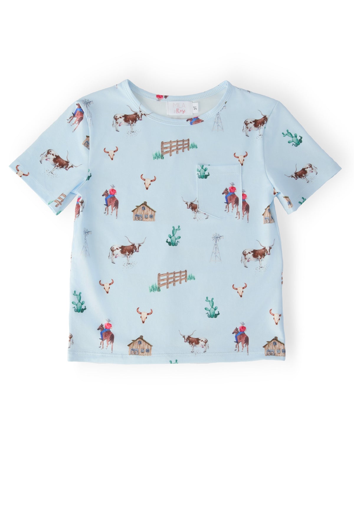 Boys Ranch Hand S/S Pocket Tee - Aaria Tees