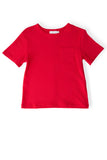 Boys Red S/S Pocket Tee - Aaria Tees Aaria Tees