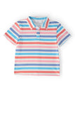 Boys Red, White & Stripe S/S Polo - Aaria Tees Aaria Tees
