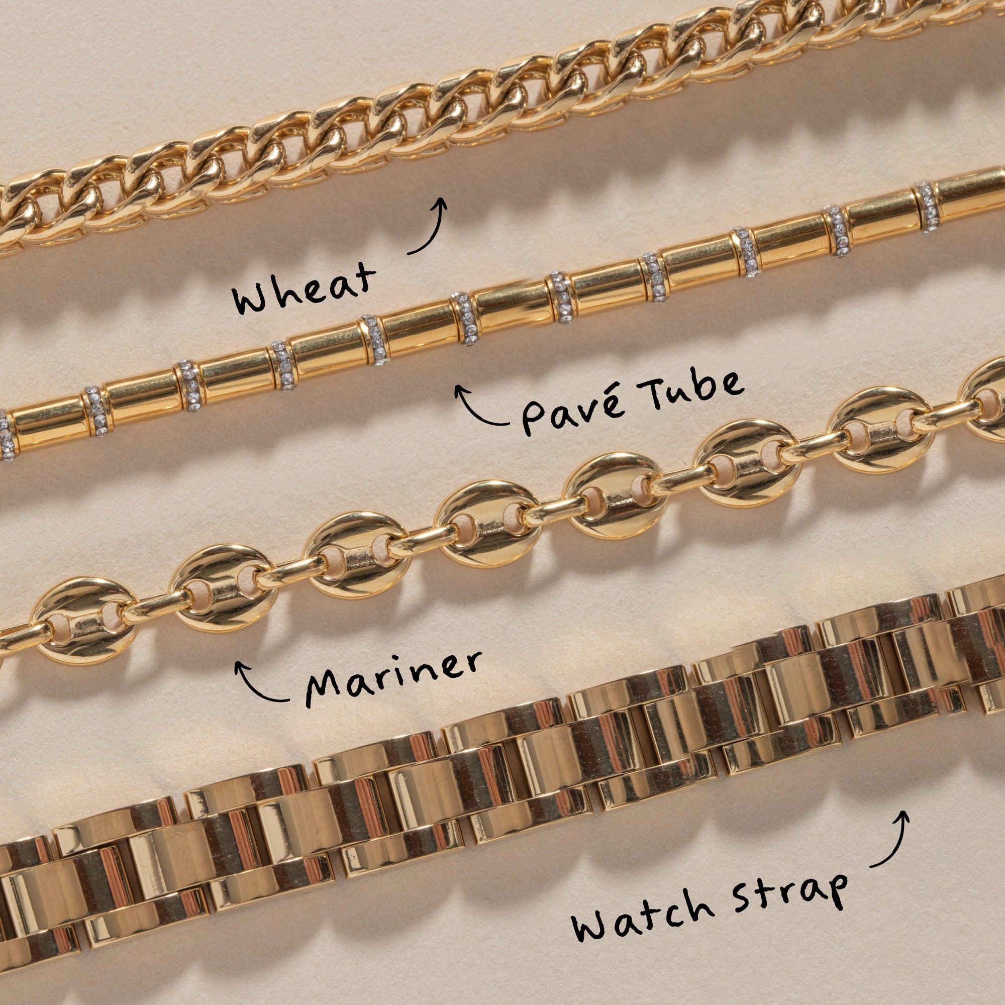 Chunky Watch Strap Bracelet - Aaria Tees Aaria Tees