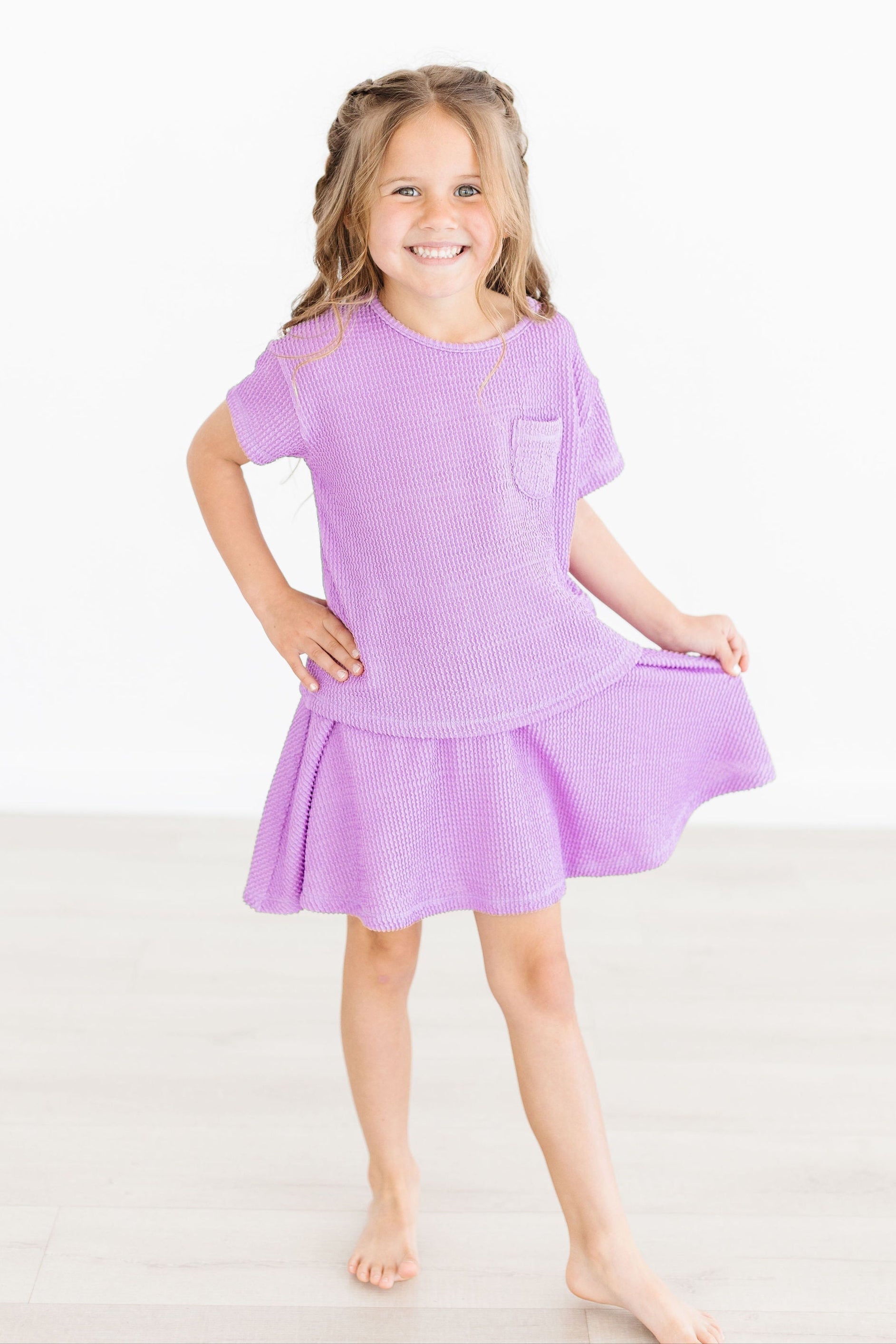 Bright Lilac Scrunchy Twirl Skort - Aaria Tees Aaria Tees