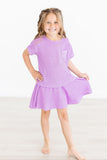 Bright Lilac Scrunchy Pocket Tee - Aaria Tees Aaria Tees