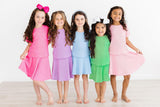 Neon Pink Scrunchy Twirl Skort - Aaria Tees Aaria Tees